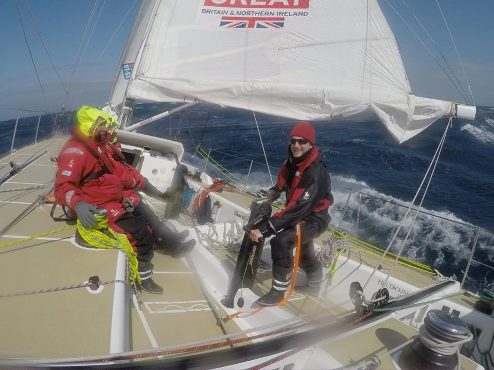 Team GB boat at sea